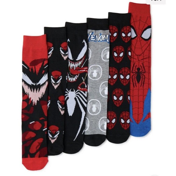Spider-Man Men's Crew Socks, 6-Pack - Picture 1 of 7